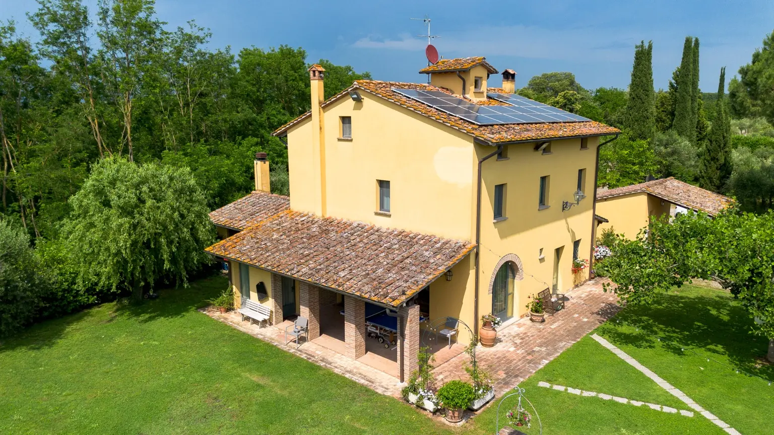 La casa e il giardino, visti dall’alto